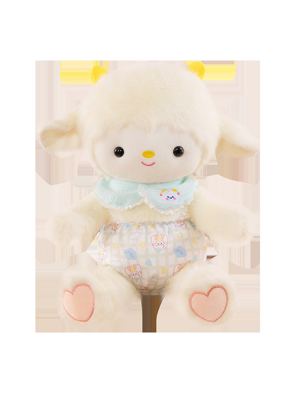 花の服の子羊の公仔の雲の羊の癒し系のぬいぐるみの子供の添い寝人形の公仔は女の子に抱き枕を送ります。|undefined