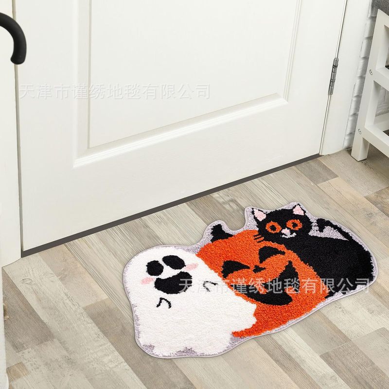クロスボーダーのハロウィンのかぼちゃはカシミヤのドアのマットをまねます。|undefined