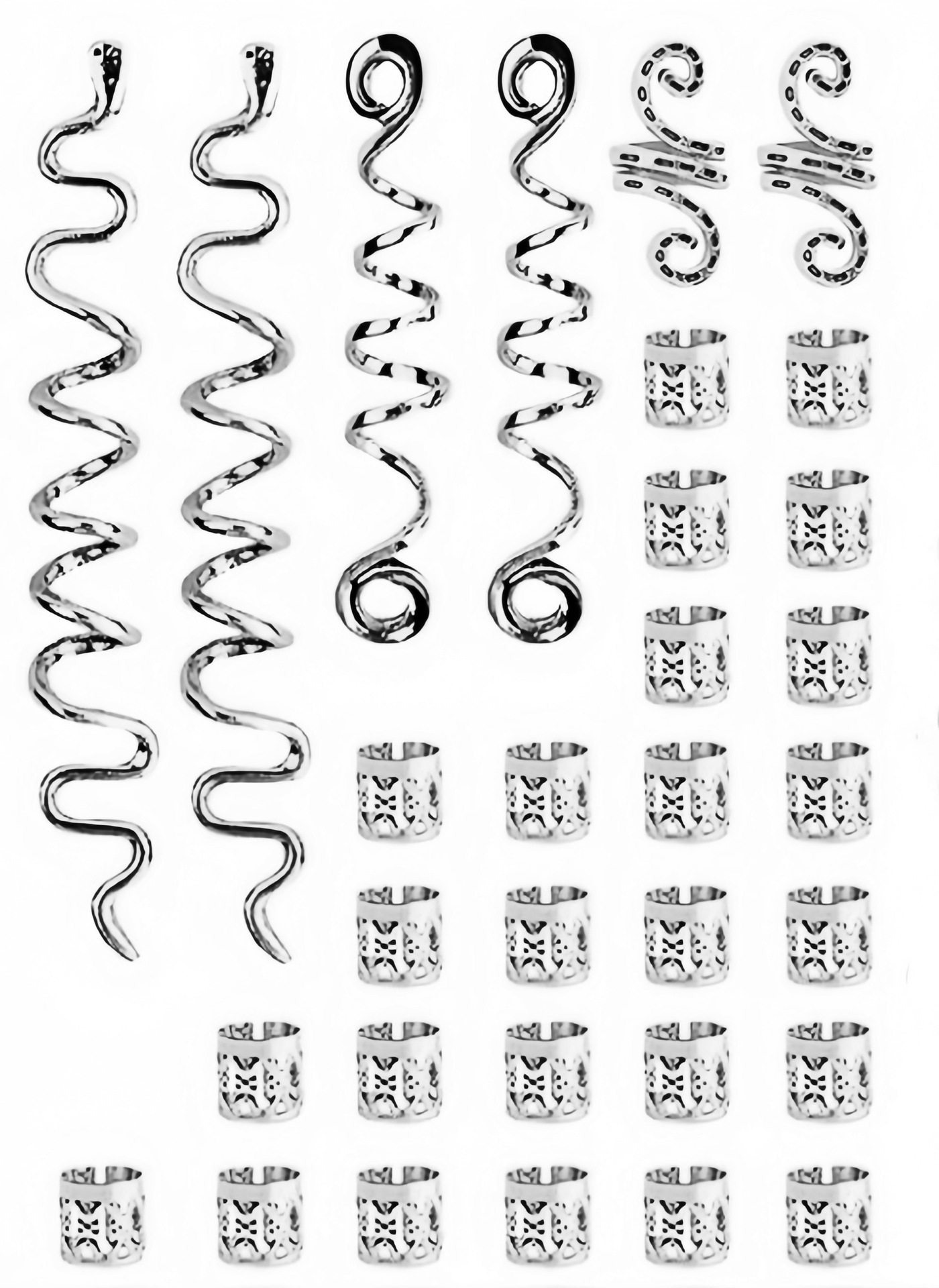 Como se muestra en la imagen plata 31pcs65#