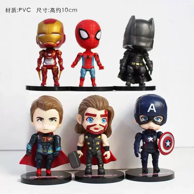 Праздничное украшение для торта Captain America Iron Man Thunder Green Giant Marvel Avengers Cake Swing