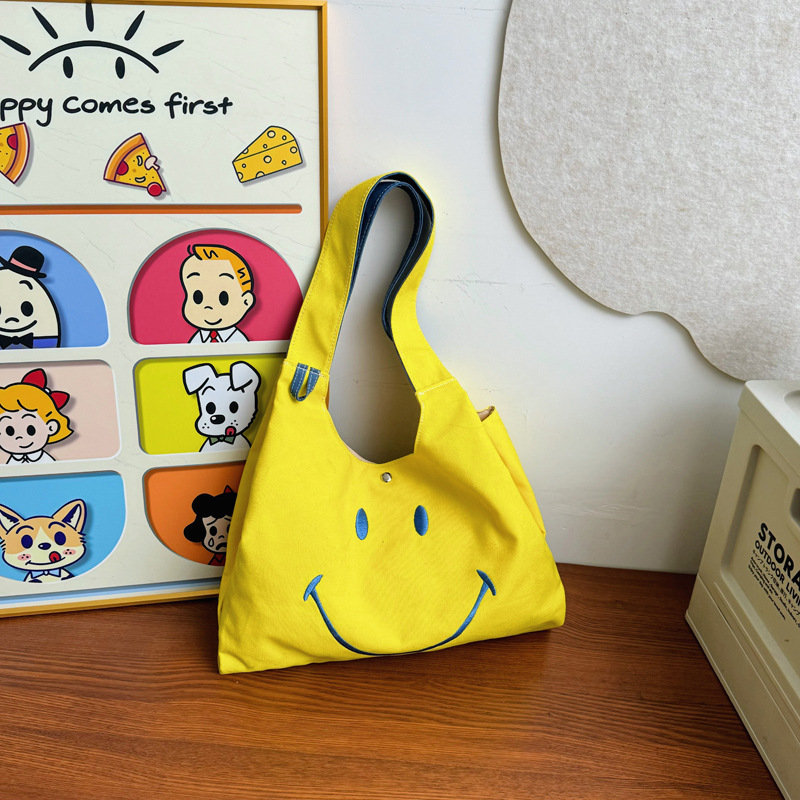 Versión coreana del popular bolso de hombro para niños y niñas, lindo y lindo bolso de mensajero para niños sonriente, estilo occidental, bolso para niños de gran capacidad