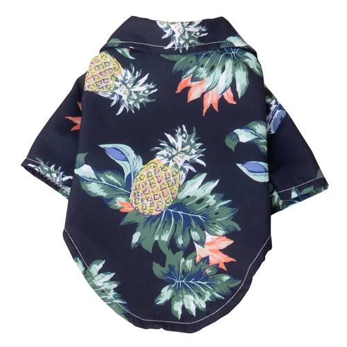 Dog clothes summer pineapple coconut tree Hawaiian style shirt cat Teddy Boston terrier small dog pet apparel