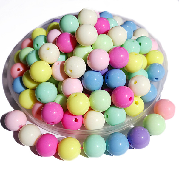 Acrylic glossy plastic round beads