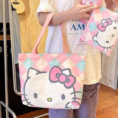 包包女包書包大學女可愛卡通斜挎包包女帆布包小眾設計可愛托特包