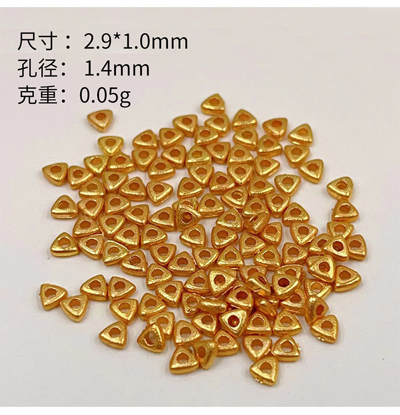 Weighed by the Gram, S925 Silver Gold-Plated Pumpkin Beads Spacer Beads DIY Accessories Bracelet Braided Rope Necklace String Ornaments Handmade Semi-Finished Products