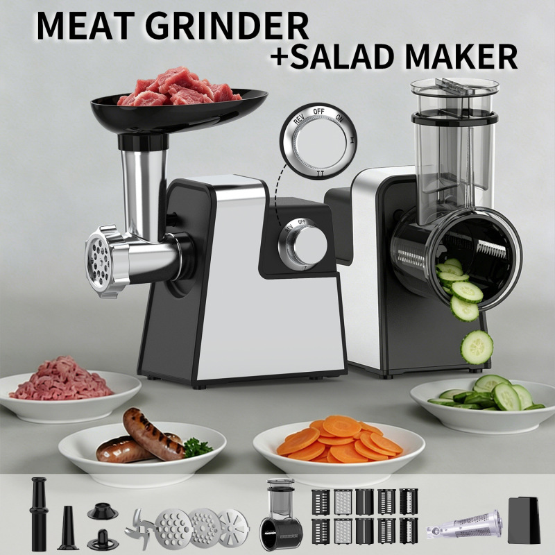 Cross-Border Supply of Small Stainless Steel Electric Meat Grinders for Home and Commercial Use, Multi-Functional, Capable of Cutting Vegetables, Juicing, and Sausage Filling Cross-Border Supply of Small Stainless Steel Electric Meat Grinders for Home and Commercial Use, Multi-Functional, Capable of Cutting Vegetables, Juicing, and Sausage Filling