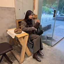 秋冬上新【LABEL】意法韩系百搭简约时尚通勤90白鸭绒V领西装套装