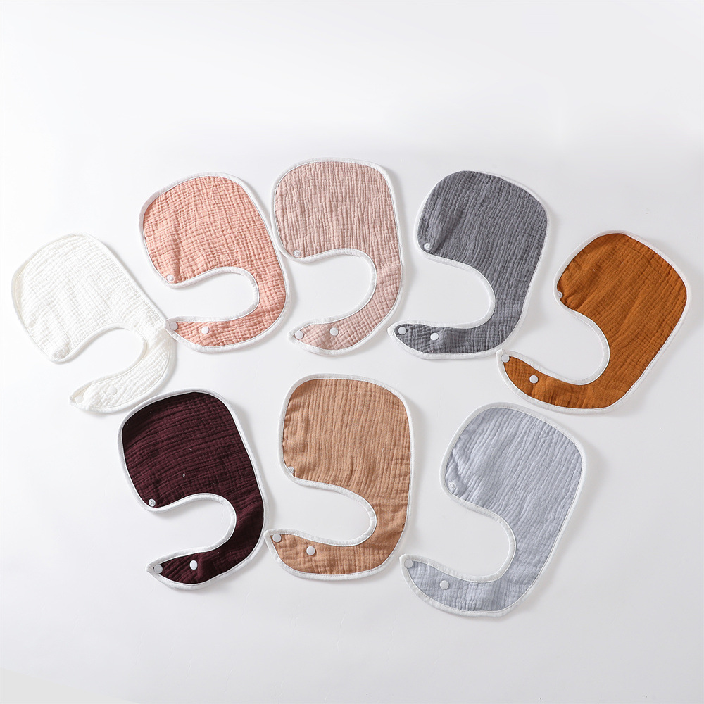 Simple Style Solid Color Cotton Bib Baby Accessories display picture 1