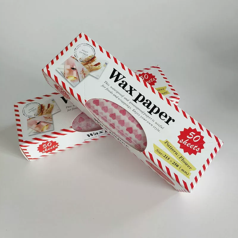 Пакеты для выпечки Wax Paper (Hourong) с принтом, масло-устойчивые для дим сум, 10 или 50 шт, пищевого качества