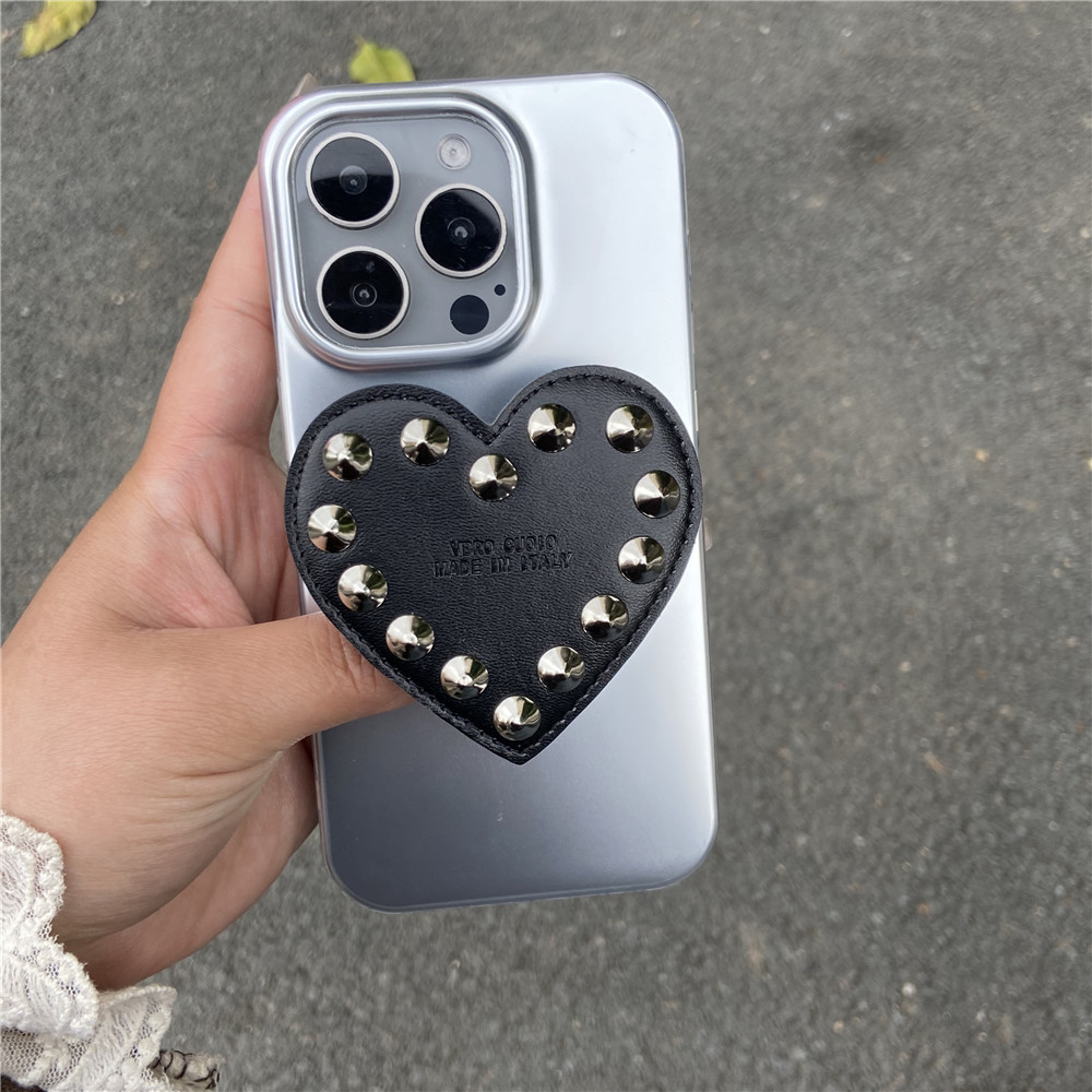 Soporte de uñas de sauce de amor negro plateado jx