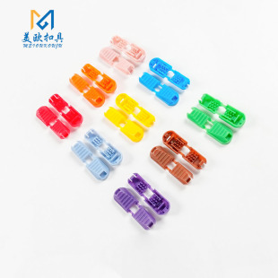 Factory Spot Wholesale Colorfulful Plastic Tail Clips Double Hole Plastic Tail Clips High Quality Rope Buckles Free Shoelace Buckles