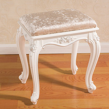 白色法式化妝凳簡約現代歐式梳妝台凳子仿木質美甲凳卧室換鞋凳
