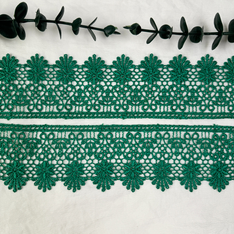 Inventario de 6CM códigos de barras de encaje multicolor ropa infantil cortina de falda para el hogar decoración de encaje accesorios solubles en agua