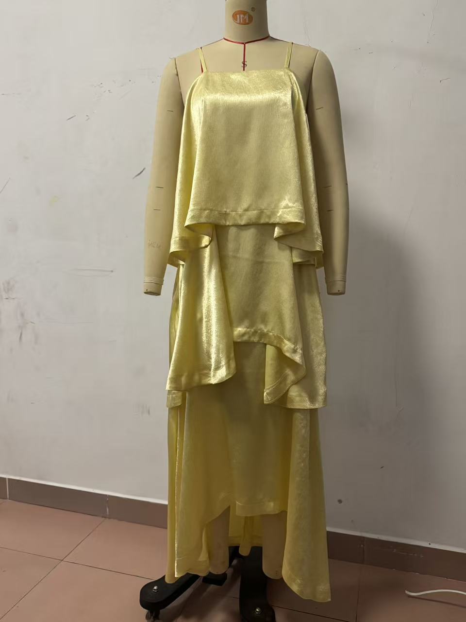Robe-débardeur en satin pour femme, plusieurs couches, style décontracté et ample, nouveauté printemps-été_voghion.com