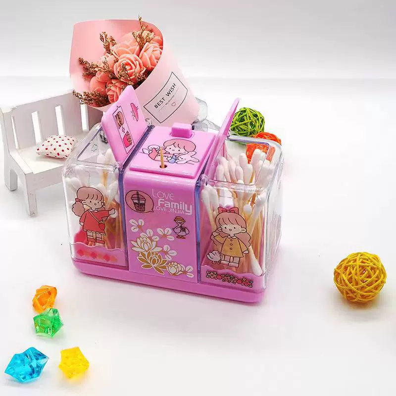 Creative cartoon fashionable handheld cotton swabs, teething