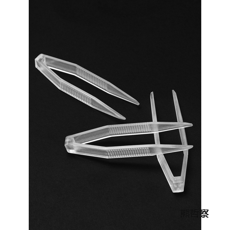 花专用镊子 食品级塑料透明通用燕窝挑毛的小镊子 防滑手夹持