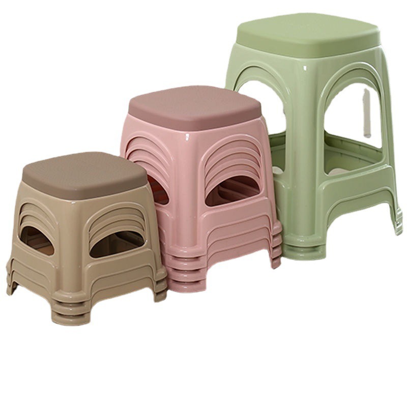 Plastic stool thickened household shoe stool children's small square…