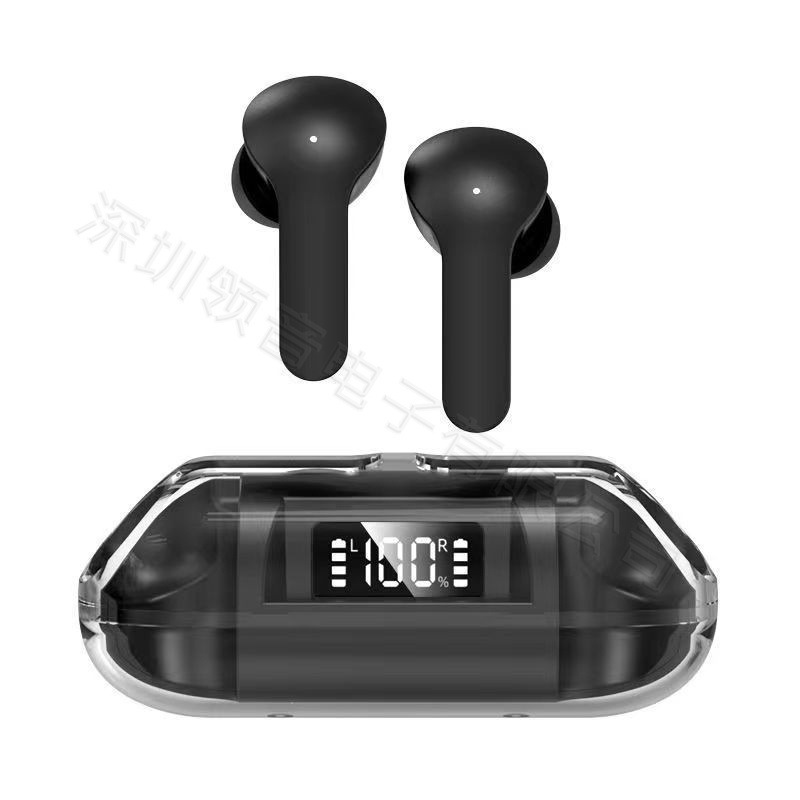 Tws Transparent Wireless Bluetooth Headset with Long Battery Life, Low Latency, Touch Control, Suitable for Sports and Gaming, Waterproof, E-Sports Gaming Style