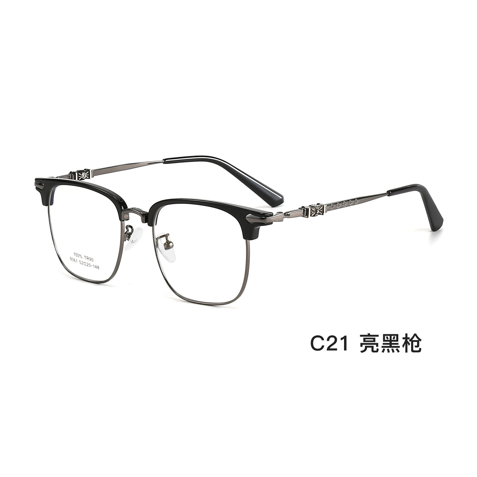 Moda Red negocio ceja marco hombres Pu Shuai gafas marco Luz de lujo todo partido gafas Danyang al por mayor