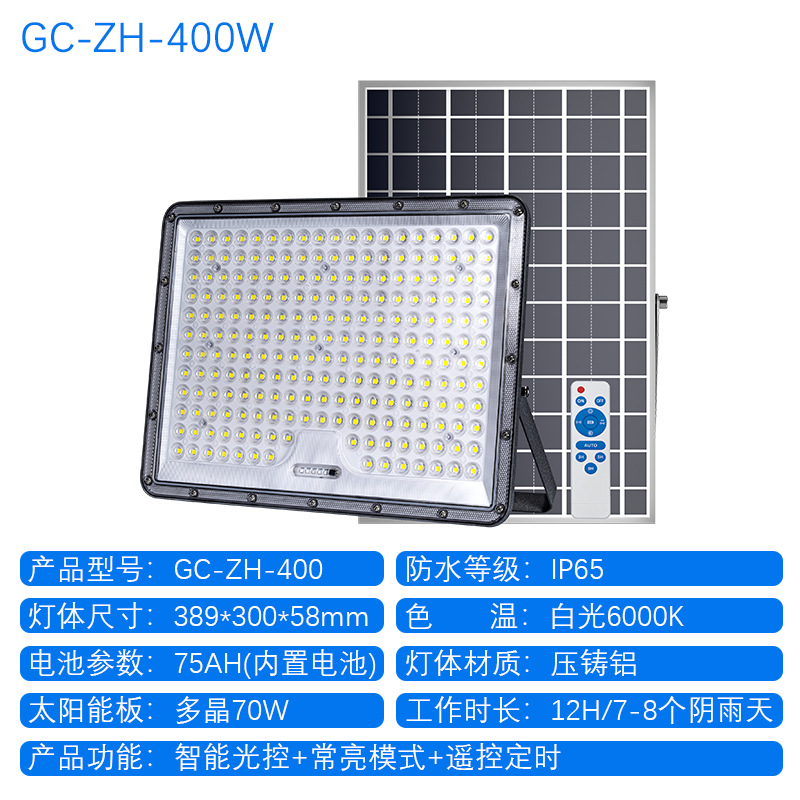 Mayorista transfronterizo luz de proyección de luz de jardín multipotencia ingeniería solar led floodlights