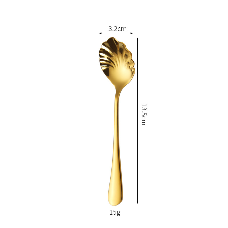 Cucchiaio in acciaio inox con design nido d'uccello per caffè_voghion.com