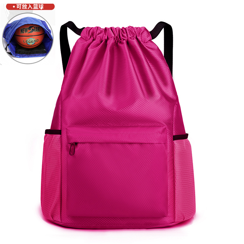 Bolsa de baloncesto de separación húmeda y seca de gran capacidad bolsa de fútbol bolsa de natación impermeable para mujer bolsa de traje de baño bolsa de cordón de hombro bolsa de cordón