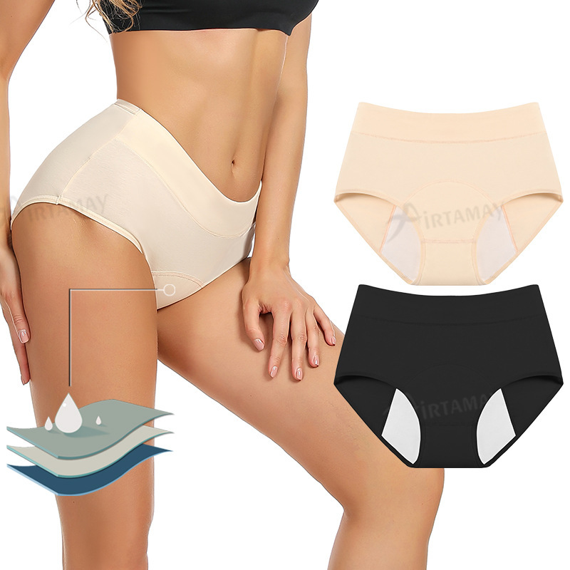 Cross-border girls' menstrual leak-proof menstruation high waist physiological underwear women's cotton menstrual pants cotton ladies briefs Cross-border girls' menstrual leak-proof menstruation high waist physiological underwear women's cotton menstrual pants cotton ladies briefs