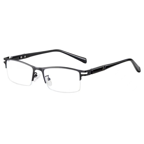 Latest Fashion Blue Light Blocking Reading Glasses High Definition Metal Semi-Rim Reading Glasses for Men and Women, Factory Wholesale