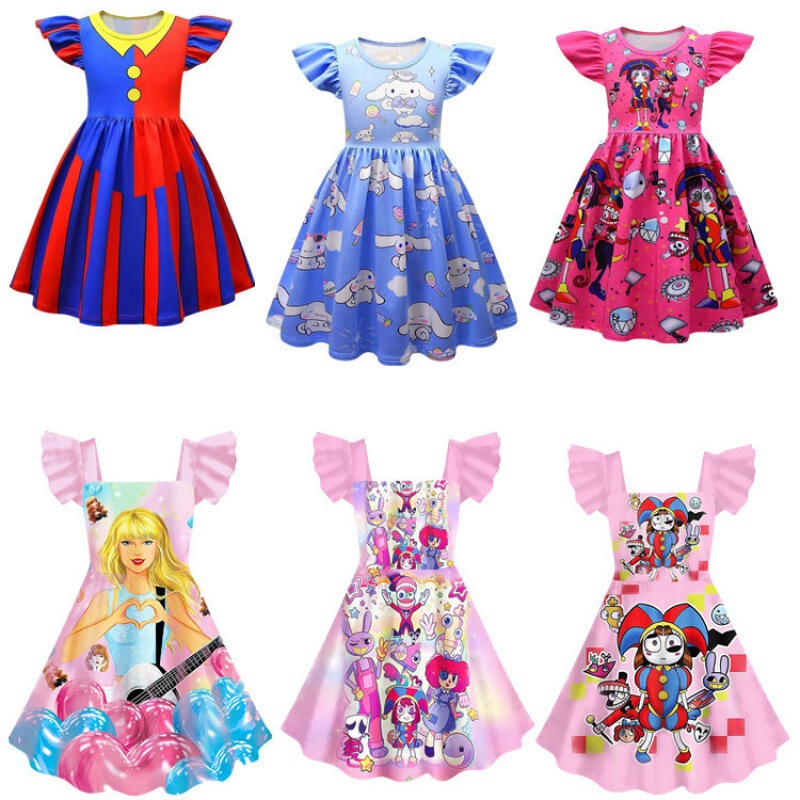 Magic Number the amazing digital Circus Circus Pamni Children's Dress Female