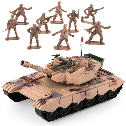 Cross-border hot selling children's inertial military armored vehicle toys camouflage inertial tank model car toys wholesale