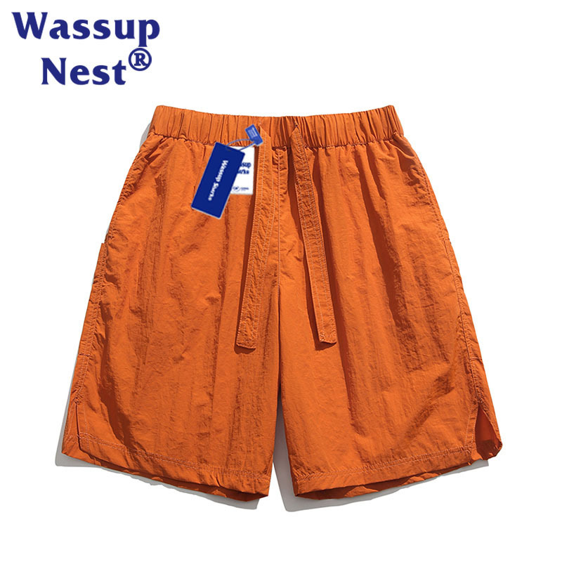 Wassup NEST fashion brand ice quick-drying casual shorts men's summer loose all-match Beach sports shorts