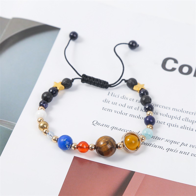 Daily Occasion natural stone Material Round Pattern Simple Style Round Natural Stone Wholesale Bracelets