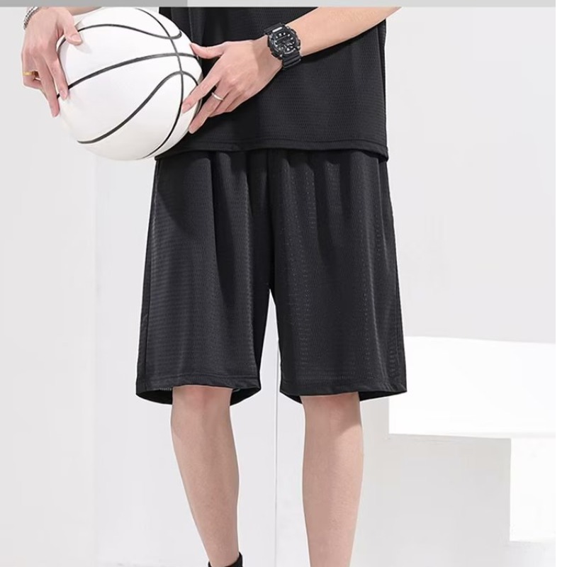 다섯 메쉬 반바지 블랙