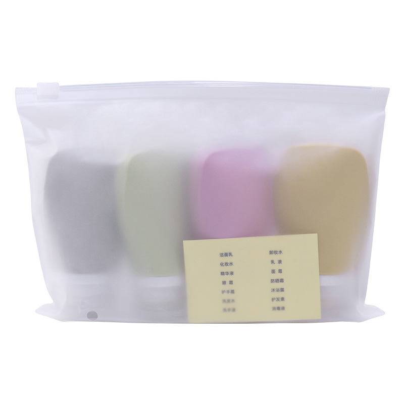 Amazon caliente de silicona sub-botella portátil apretón cosmético viaje sub-botella traje botella vacía muestra