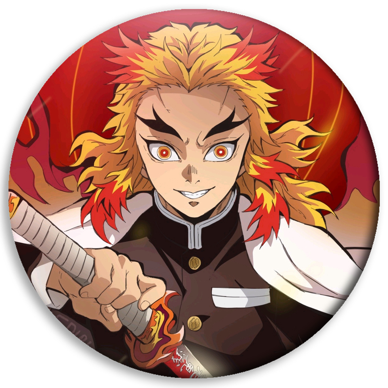 Ghost Blade insignia anime periférico carbón Zhilang usted frijoles mi esposa Shan Yi insignia barra redonda colgante