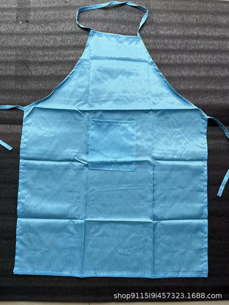 防静电围裙 洁净室专用无尘防护围裙 带兜食品围裙