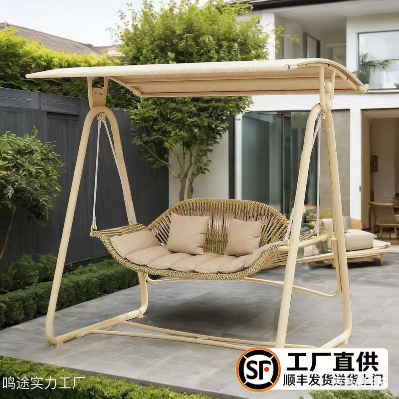 Outdoor Swing Chair for Courtyard, Villa Garden, Balcony, Terrace, Leisure, Lazy Lounge, Internet-Famous Double Swing Chair Outdoor Swing Chair for Courtyard, Villa Garden, Balcony, Terrace, Leisure, Lazy Lounge, Internet-Famous Double Swing Chair