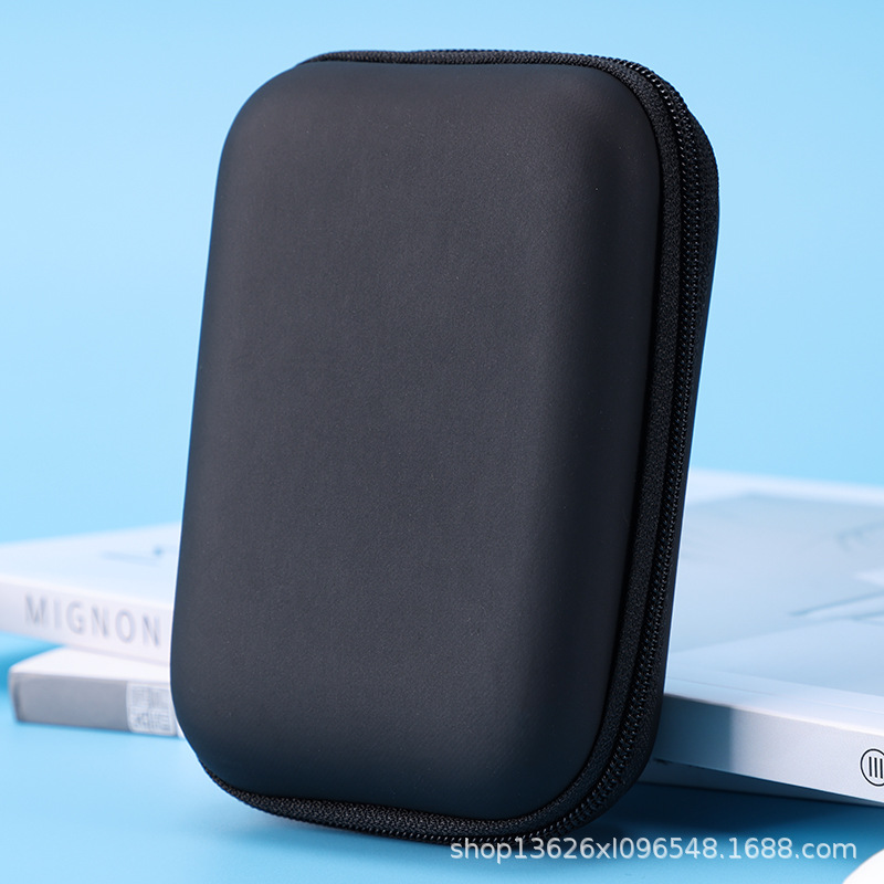 Fabricante en stock Eva bolsa de almacenamiento caja de almacenamiento de auriculares cable de datos bolsa de auriculares