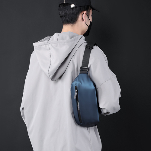 Men's Sports Waist Bag, Unisex Crossbody Bag Large Capacity Chest Bag Korean Style Multifunctional Sports Fitness Casual Single Shoulder Bag