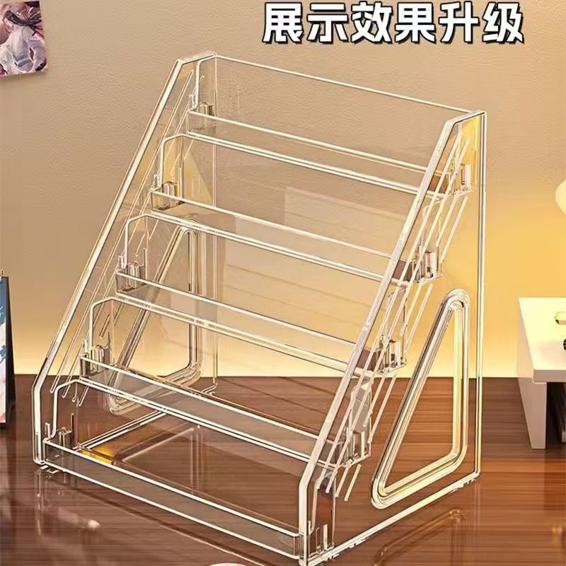 Display Stand for Badges, Colored Paper, Planner Cards, Cards, Postcards, Transparent Acrylic Storage Rack for Collectibles Display Stand for Badges, Colored Paper, Planner Cards, Cards, Postcards, Transparent Acrylic Storage Rack for Collectibles