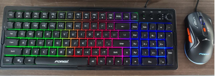 Ratón de teclado luminoso cableado Q908 sensorio mecánico de deportes eléctricos con perilla de juego de teclado flotante luminoso conjunto de ratón