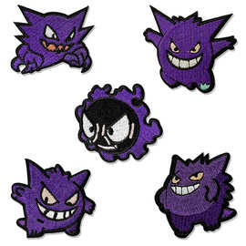 宝可梦刺绣耿鬼自粘款补丁熨烫款布贴可贴包包衣服手机壳本子水杯