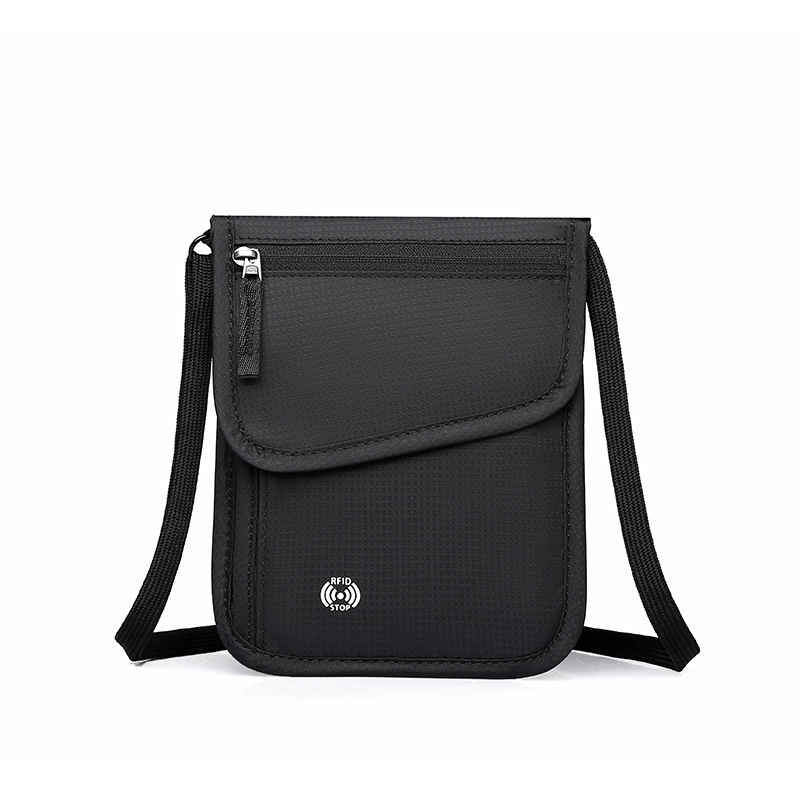 Anti-Rfid Car Key Mobile Phone Radiation Electromagnetic Signal Shielding Bag Anti-Theft Hanging Neck Bag Chest Bag Id Cosmetics Bag