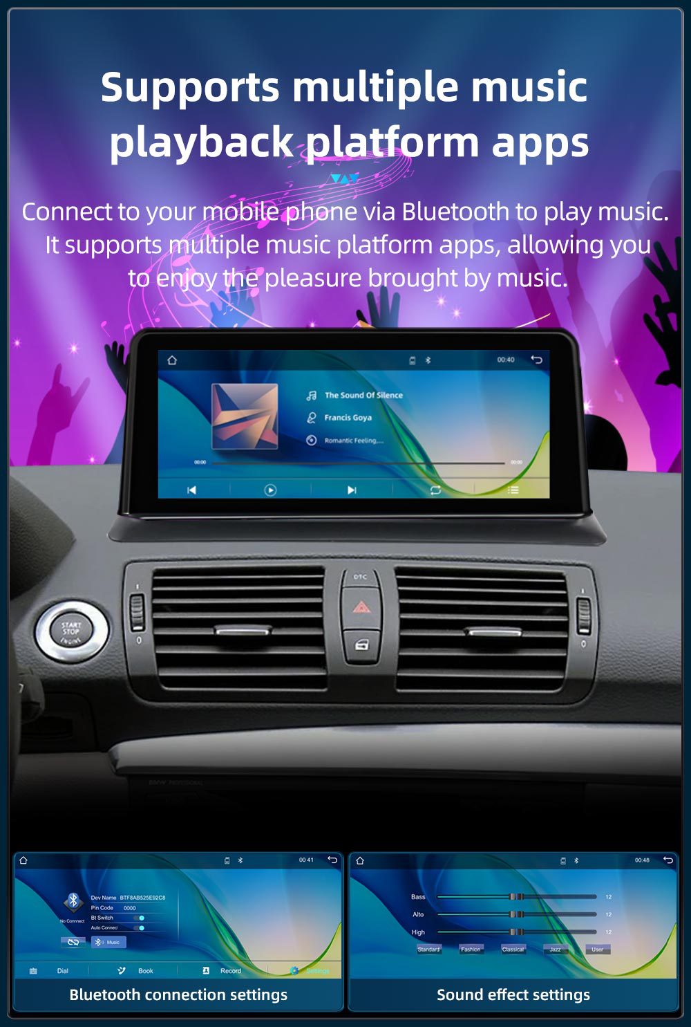 Suitable for Bmw 1 Series E81E82E87E88 Car Central Control Large Screen Navigation Carplay Player