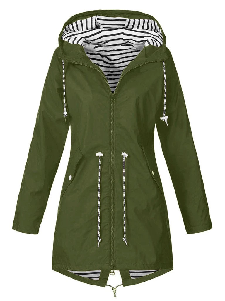 Водонепроницаемое trench coat, пиджак, дорожный дождевик, Amazon, середина длины