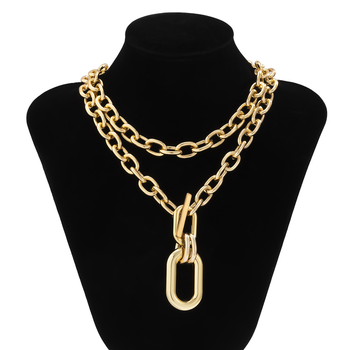 Necklace Classification Retro Oval Metal Wholesale Necklace