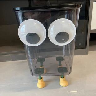 Popular Big-Eyed Trash Can Transformed into a High-Looking Trash Can for Home Use, Light Luxury, Transparent, Large Capacity, Bedroom and Bathroom