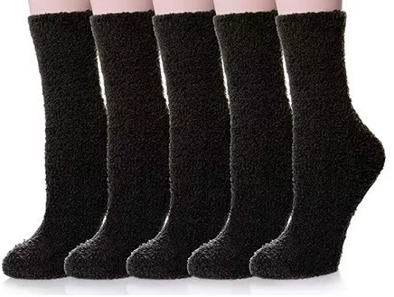 Деми-сезонные тёплые носки из кораллового бархата, one size, мягкие плюшевые