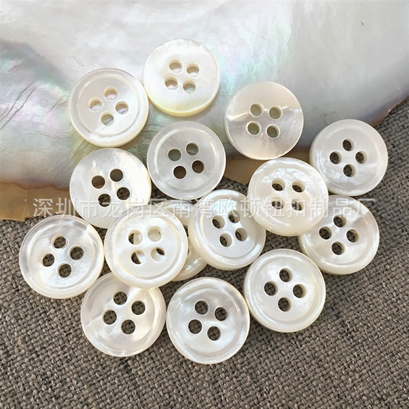 Manufactor Direct selling natural Baidie Rounded edges shell Button shirt shirt button shell button customized LOGO