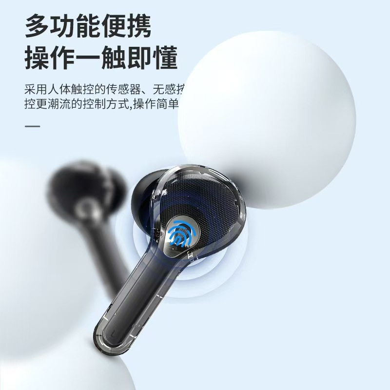 跨境爆款AirMax无线蓝牙耳机彩屏全透明款智能数显多功能耳机蓝牙|undefined
